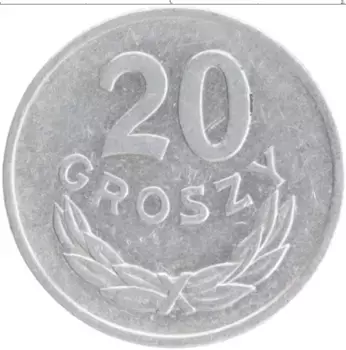 Монета 20 грош Польши 1949 года Алюминий