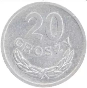 Монета 20 грош Польши 1969 года Алюминий