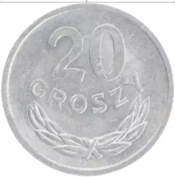 Монета 20 грош Польши 1971 года Алюминий