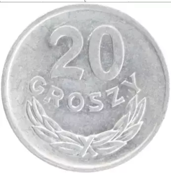 Монета 20 грош Польши 1973 года Алюминий