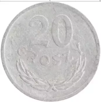 Монета 20 грош Польши 1973 года Алюминий