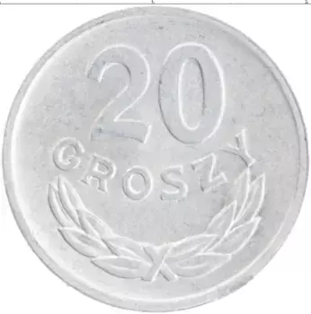 Монета 20 грош Польши 1973 года Алюминий