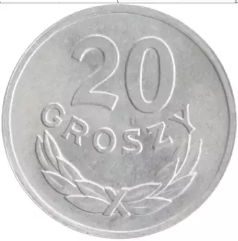 Монета 20 грош Польши 1973 года Алюминий