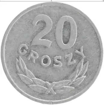 Монета 20 грош Польши 1983 года Алюминий