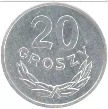 Монета 20 грош Польши 1985 года Алюминий