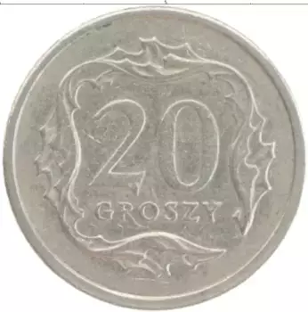 Монета 20 грош Польши 2000 года Медно-никель