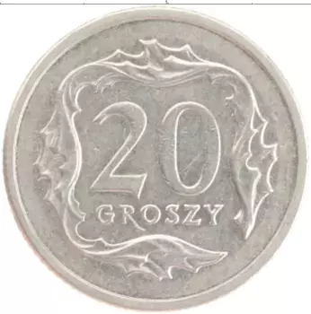 Монета 20 грош Польши 2000 года Медно-никель