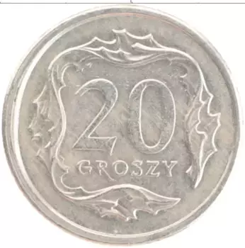 Монета 20 грош Польши 2008 года Медно-никель