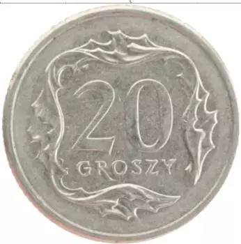 Монета 20 грош Польши 2009 года Медно-никель