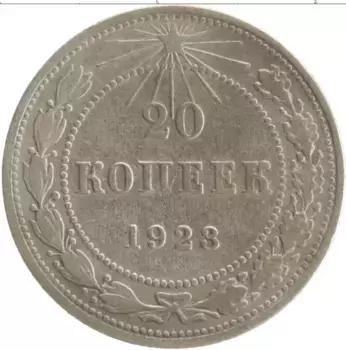 Монета 20 копеек РСФСР 1923 года Серебро