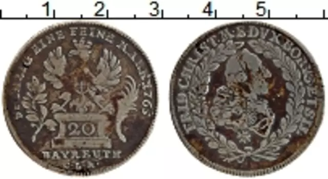 Монета 20 крейцеров 1763 года Серебро Фридрих Кристиан (CLR)