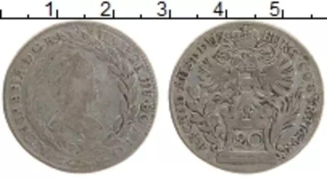 Монета 20 крейцеров Австрии 1764 года Серебро Мария Терезия