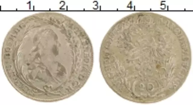 Монета 20 крейцеров Австрии 1778 года Серебро Мария Терезия