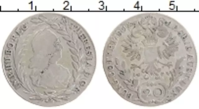 Монета 20 крейцеров Австрии 1780 года Серебро Мария Терезия