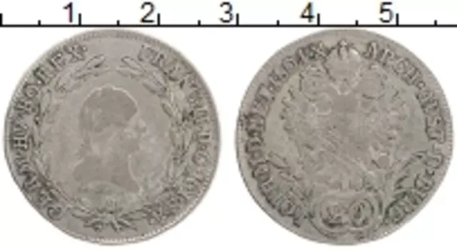 Монета 20 крейцеров Австрии 1804 года Серебро Франц II