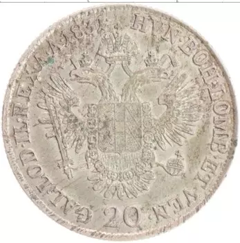 Монета 20 крейцеров Австрии 1831 года Серебро Франциск I