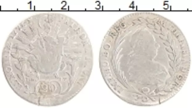 Монета 20 крейцеров Венгрии 1776 года Серебро Мария Терезия