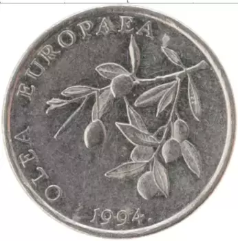 Монета 20 лип Хорватии 1994 года Медно-никель Чётный год, Редкая