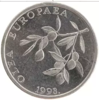Монета 20 лип Хорватии 1998 года Медно-никель Чётный год, Редкая