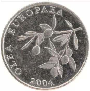 Монета 20 лип Хорватии 2004 года Медно-никель Чётный год, Редкая