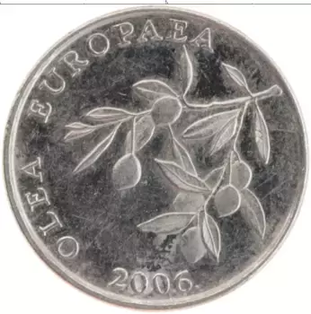 Монета 20 лип Хорватии 2006 года Медно-никель Чётный год, Редкая