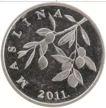 Монета 20 лип Хорватии 2011 года Медно-никель