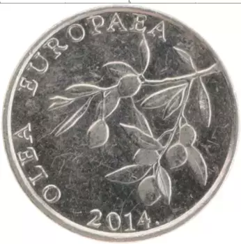 Монета 20 лип Хорватии 2014 года Медно-никель Чётный год, Редкая