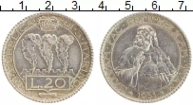 Монета 20 лир Сан-Марино 1931 года Серебро Святой Марин