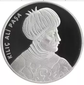 Монета 20 лир Турции 2019 года Серебро Кылыч Али-Паша