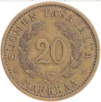 Монета 20 марок Финляндии 1935 года Бронза
