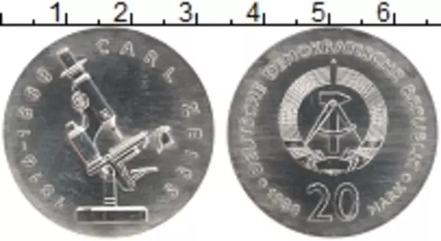 Монета 20 марок ГДР 1988 года Серебро А