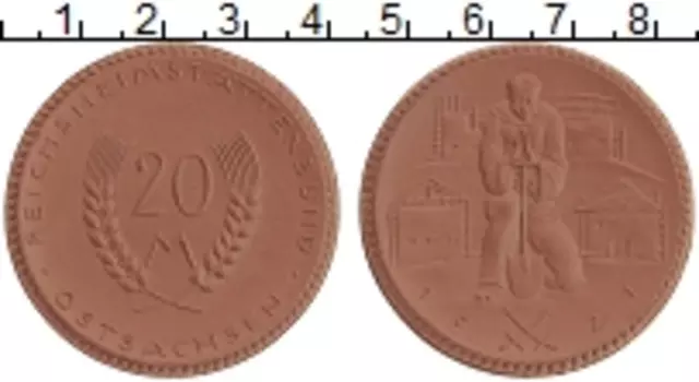 Монета 20 марок Германия : Нотгельды 1921 года Фарфор Восточная Саксония