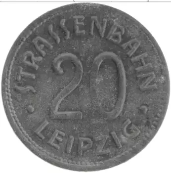 Монета 20 пфеннигов Германия : Нотгельды Цинк Лейпциг