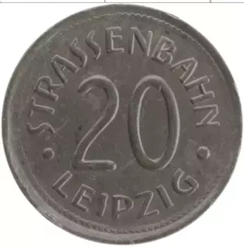 Монета 20 пфеннигов Германия : Нотгельды Железо Лейпциг