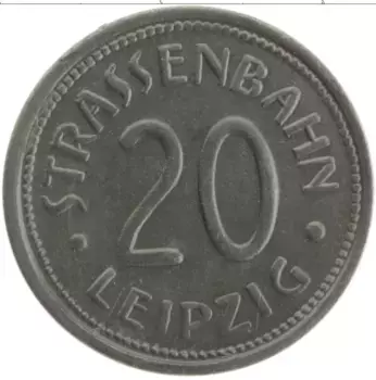 Монета 20 пфеннигов Германия : Нотгельды Железо Лейпциг