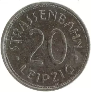 Монета 20 пфеннигов Германия : Нотгельды Железо Лейпциг