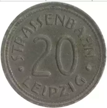 Монета 20 пфеннигов Германия : Нотгельды Железо Лейпциг