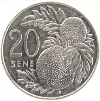 Монета 20 сене Самоа 2006 года Медно-никель Малиетоа Танумафили II