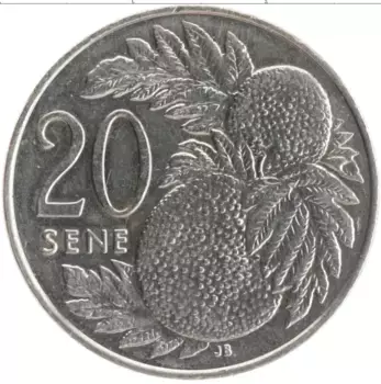 Монета 20 сене Самоа 2006 года Медно-никель Малиетоа Танумафили II