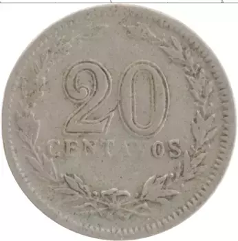 Монета 20 сентаво Аргентины 1930 года Медно-никель