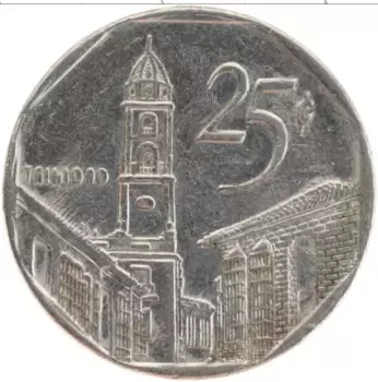 Монета 20 сентаво Кубы 2002 года Медно-никель Архитектура