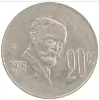 Монета 20 сентаво Мексики 1975 года Медно-никель Франциско Мадеро