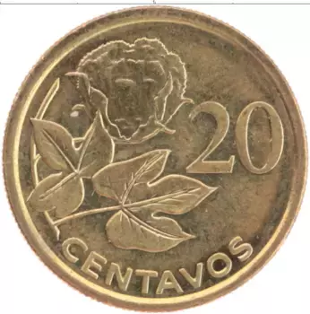 Монета 20 сентаво Мозамбика 2006 года Латунь