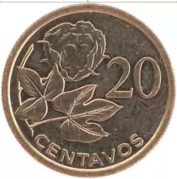Монета 20 сентаво Мозамбика 2006 года Латунь