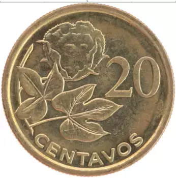 Монета 20 сентаво Мозамбика 2006 года Латунь