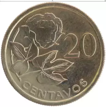 Монета 20 сентаво Мозамбика 2006 года Латунь
