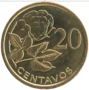 Монета 20 сентаво Мозамбика 2006 года Латунь