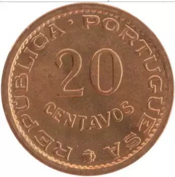 Монета 20 сентаво Сан-Томе и Принсипи 1971 года Бронза
