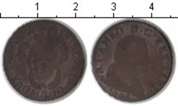 Монета 20 сольдо Сардинии 1796 года Серебро SARDINIA