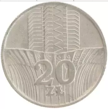 Монета 20 злотых Польши 1973 года Медно-никель